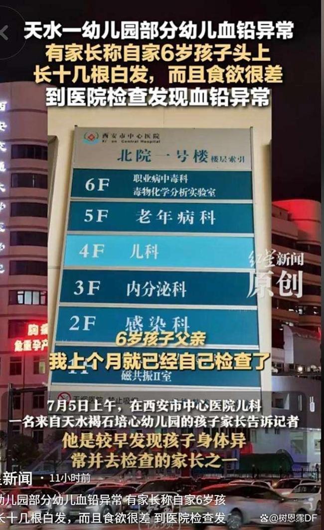 天水幼儿园孩子发声困难 血铅超标引担忧